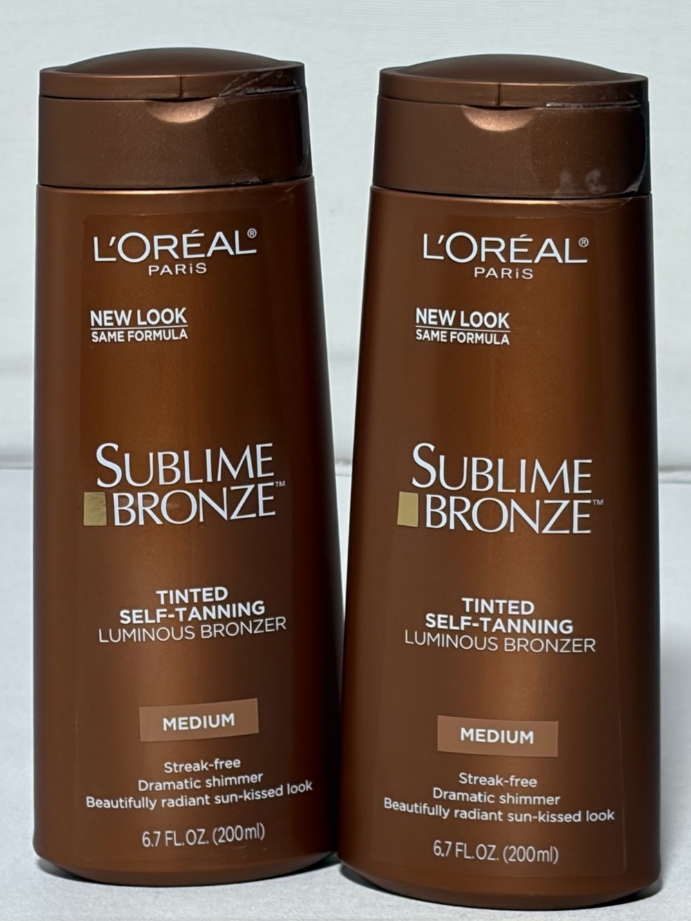 L'Oreal Paris Sublime Bronze Tinted Self-Tanning Luminous Bronzer Medium (2) New